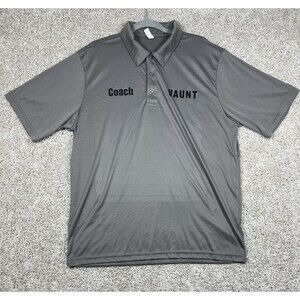 Coach Vaunt Performance Polo Shirt Gray Athletic Streetwear XL